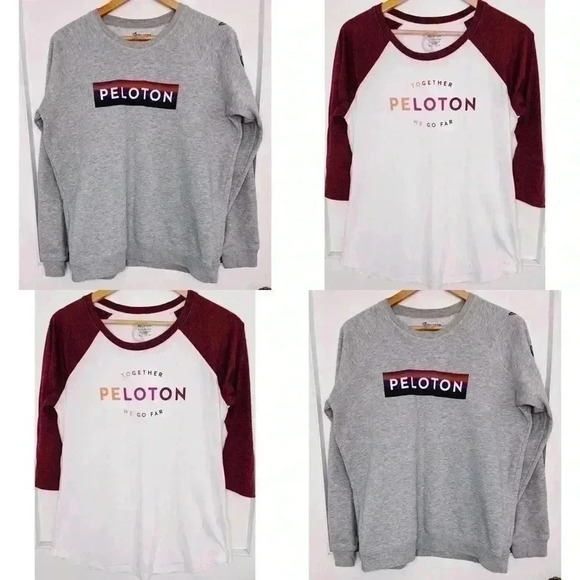 Peloton Sweatshirt & Long Sleeved  Tee Combo - Picture 1 of 13